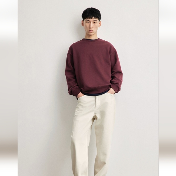 3/$20! H&M Mens Basic Crewneck Sweatshirt - Light Blue - Picture 11 of 14